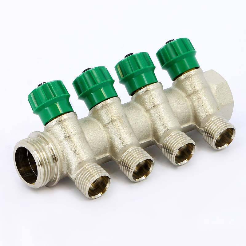 Коллектор никелированный Tiemme 1840 1 НВ 4 выхода 1/2 Н 36 мм 1840004