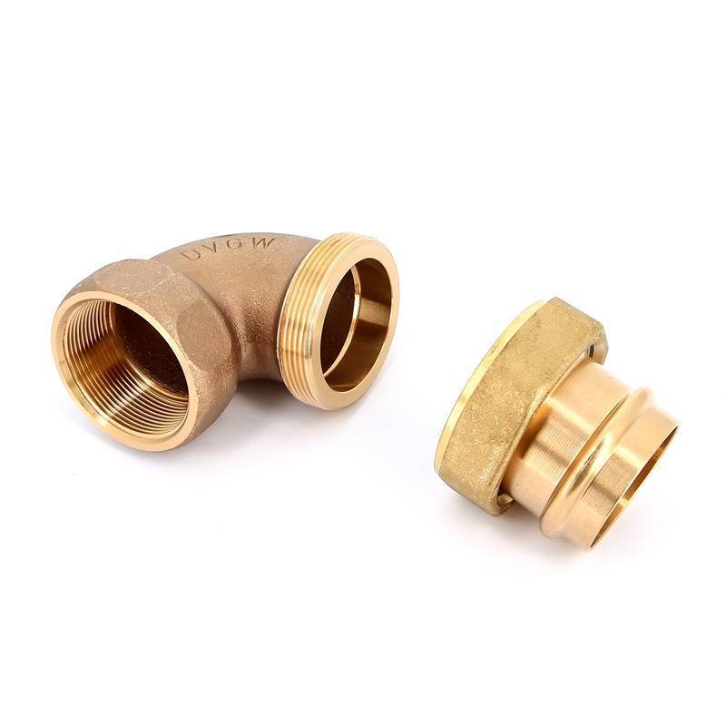 Угольник переходной Viega Sanpress 90° 54х2 пресс-В разъёмное соединение бронза 221676