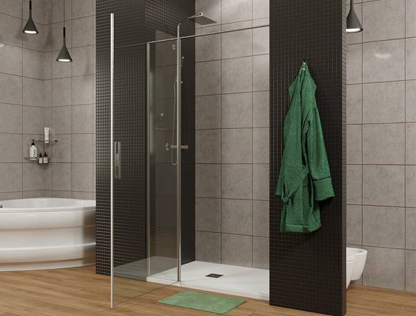 Душевая дверь Allen Brau Priority 120x200 см распашная серебро браш 3.31032.BA