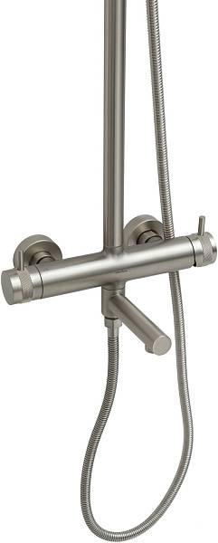 Душевая стойка Allen Brau Priority с изливом 27.7x50.9x123.2 см никель браш 5.31A10-BN