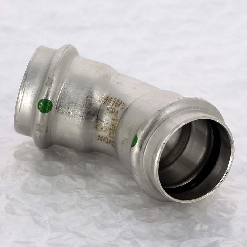 Угольник пресс 45° Viega Sanpress Inox 28 мм нержавеющая сталь 435806