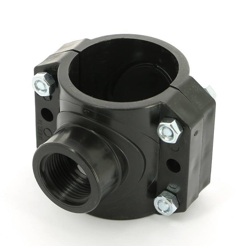 Седловая врезка Unidelta 63х1 4 болта для труб ПНД 1019063004