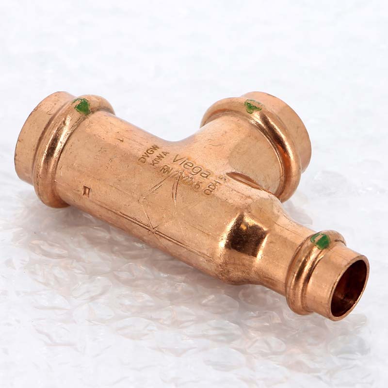 Тройник пресс медный Viega Profipress 22x22x15 мм 315047