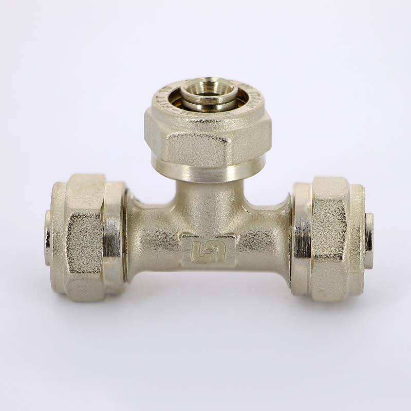 Тройник обжимной никелированный Uni-Fitt 16х2.0 666N6660