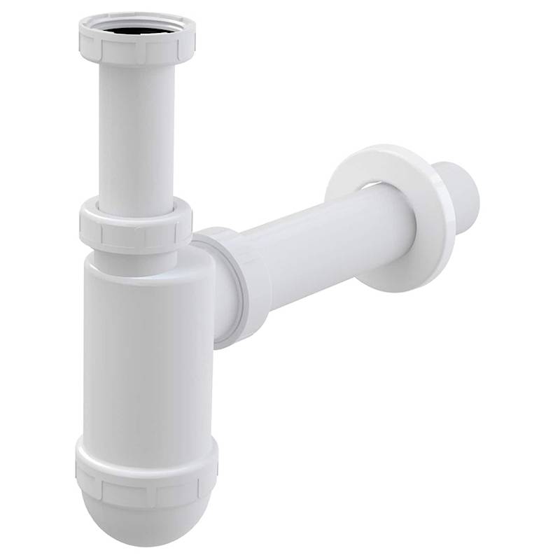 Сифон для раковины Alcaplast A43 бутылочный 1 1/4 x 40 мм под донный клапан белый A43