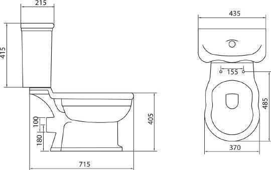 Бачок для унитаза BelBagno Boheme белый BB115T