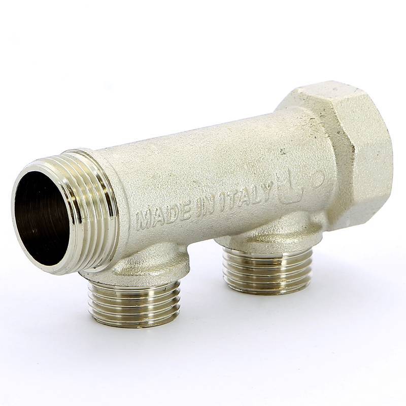 Коллектор никелированный Itap 3/4 НВ 2 выхода 1/2 Н 38 мм 455 3/4-2