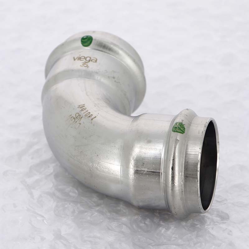 Отвод пресс 90° Viega Sanpress Inox нержавеющая сталь 35 мм 435677