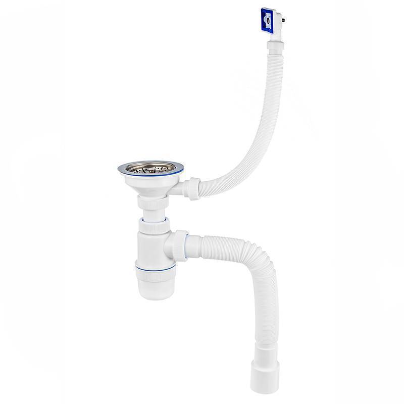 Сифон для мойки Wirquin Элит 1 1/2 х 40 мм чашка 114 мм с гофрой 40/50 мм 30987084
