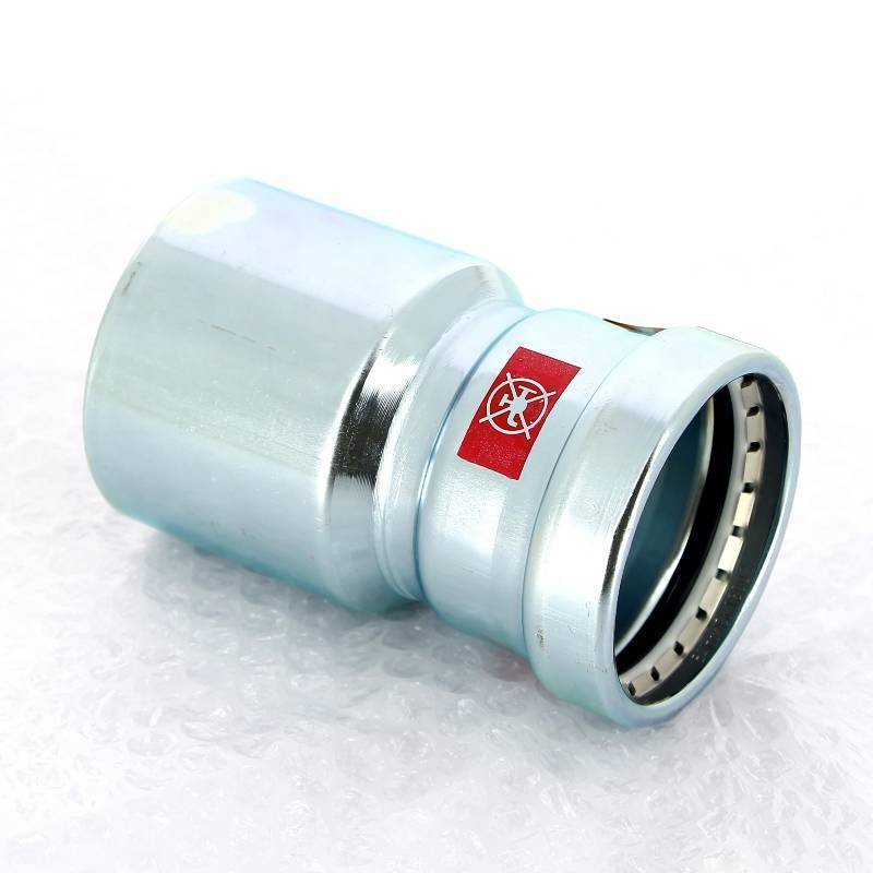 Муфта-вставка пресс редукционная Viega Prestabo 76.1х64 мм оцинкованная сталь 598112