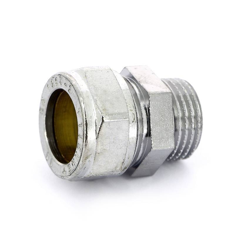 Муфта обжимная с наружной резьбой хромированная Tiemme 18x1/2 1130184