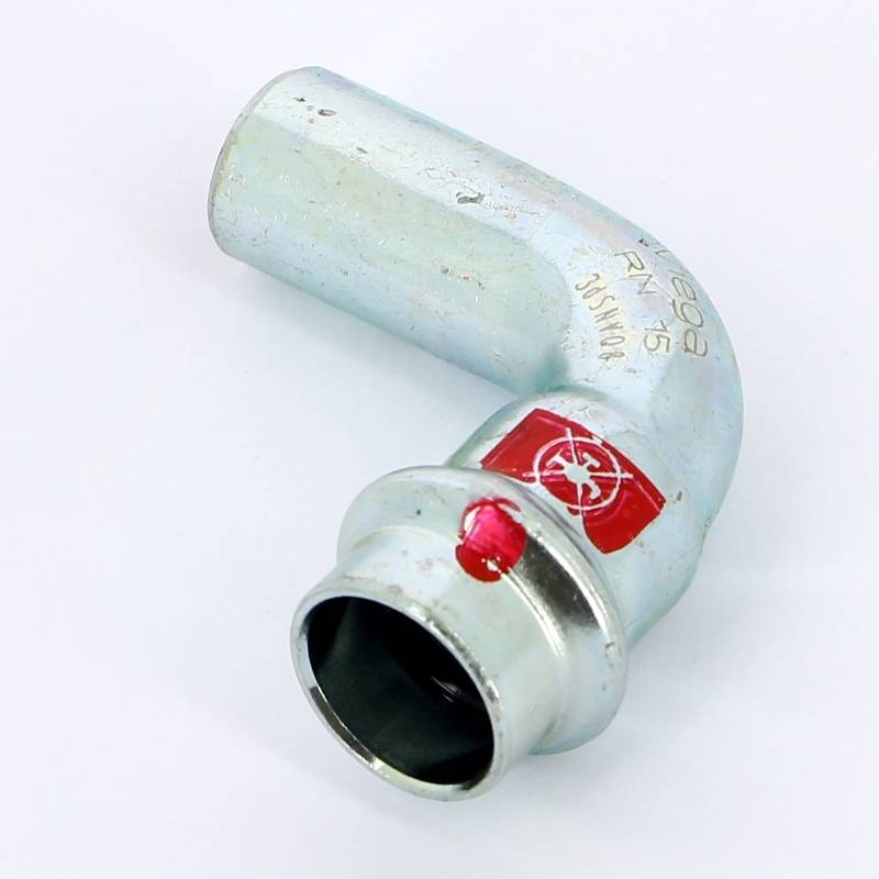 Угол-вставка 90° пресс Viega Prestabo оцинкованная сталь 15 мм 558192