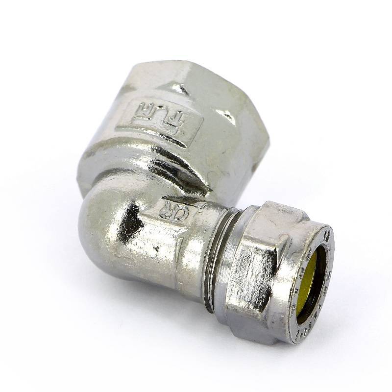 Угольник обжимной Tiemme хромированный 15х1/2 ВР 1130055