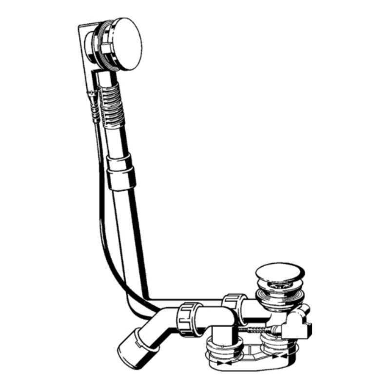 Слив-перелив для ванны Viega Multiplex L=540 мм хром 101909