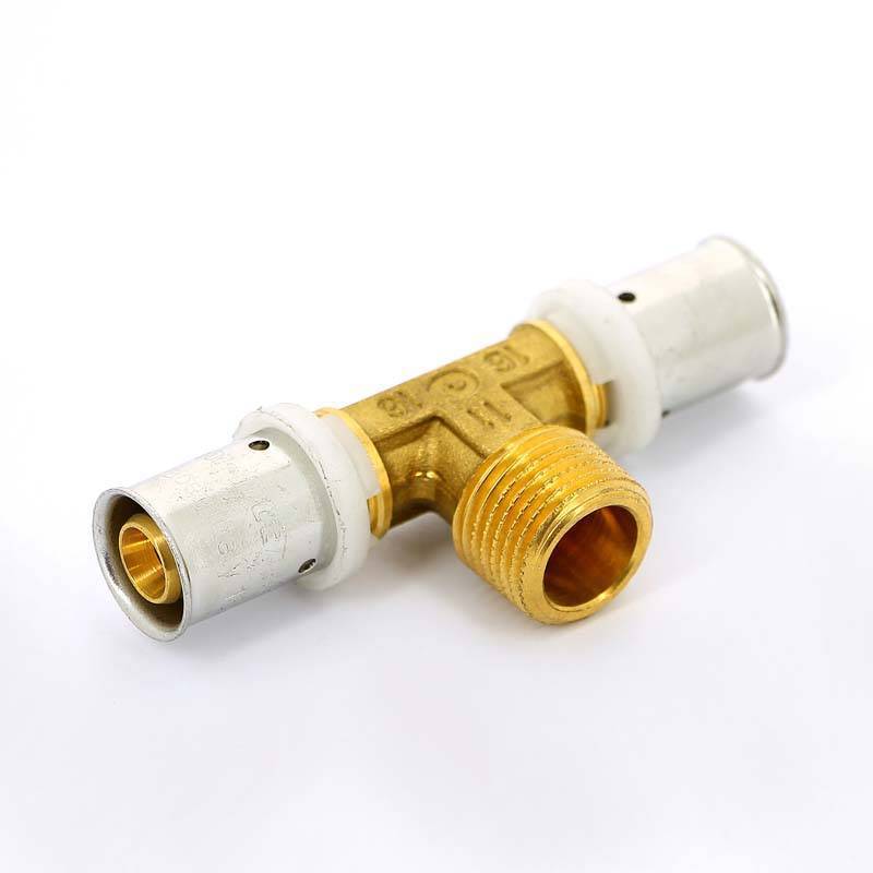 Тройник пресс с наружной резьбой Uni-Fitt 16х1/2х16 708G6260