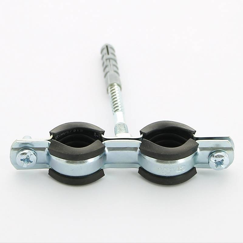 Хомут двойной с резиновым уплотнителем, шпилькой и дюбелем Uni-Fitt 1/2 дюйма (20-24 мм) 850D2800