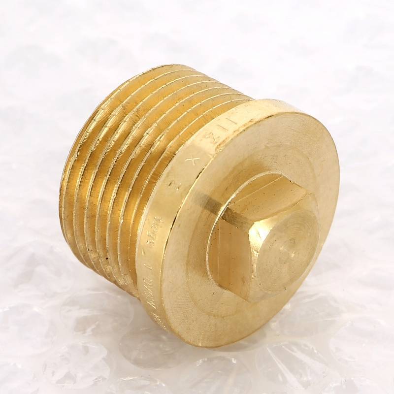 Заглушка бронзовая Viega 1 с квадратом и бортиком наружная резьба 320294