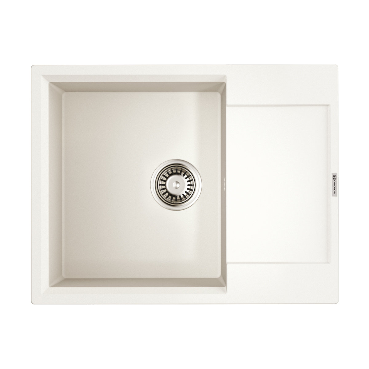 Кухонная мойка Omoikiri Daisen 65T WH Tetogranit 65х51 см крыло справа белый 4993514