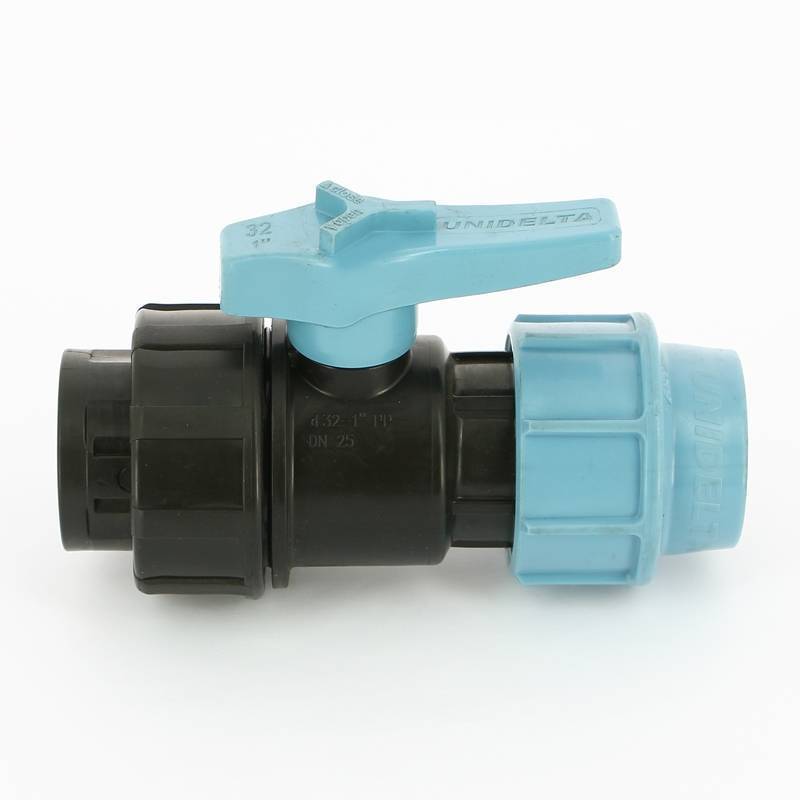 Кран шаровый компрессионный Unidelta 32x1 ПНД 1071032004001