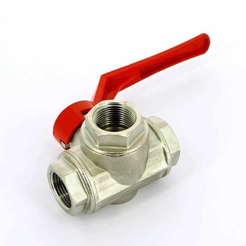 Кран шаровой Itap трехходовой L-порт ВВ рычаг 1 1280100