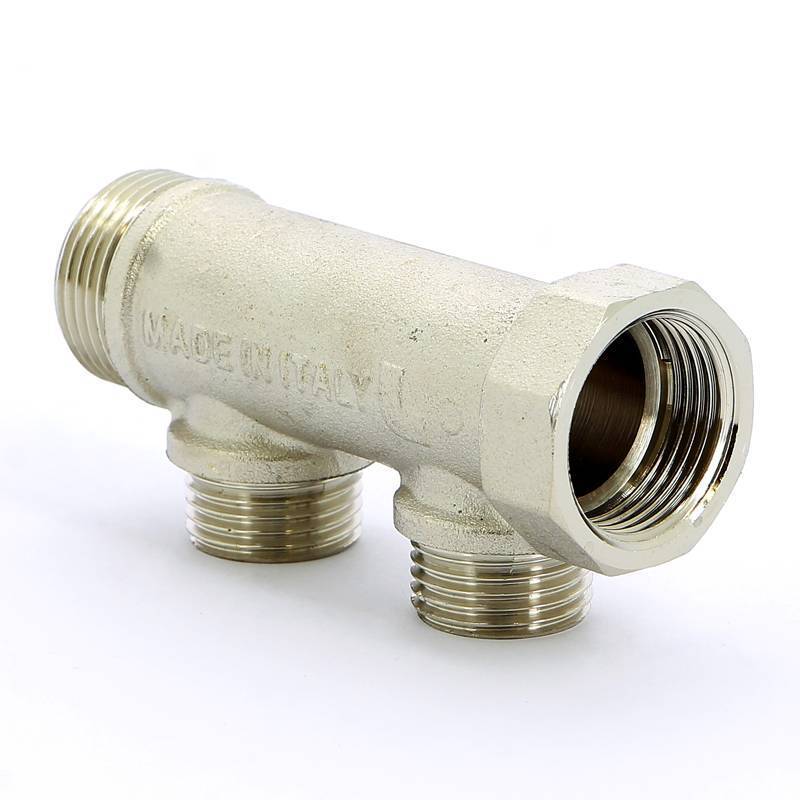 Коллектор никелированный Itap 3/4 НВ 2 выхода 1/2 Н 38 мм 455 3/4-2