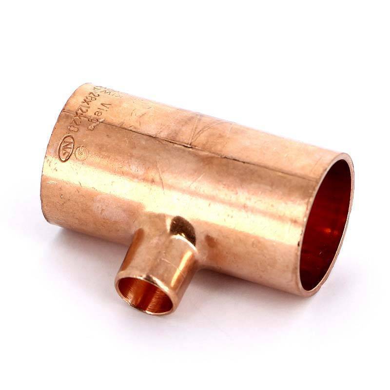 Тройник медный под пайку Viega 28х12х28 мм 114183