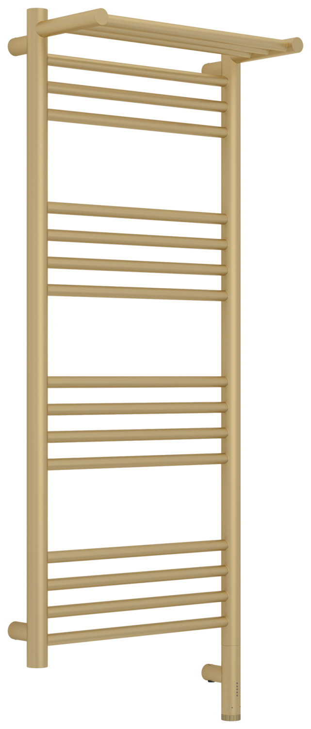 Полотенцесушитель электрический Сунержа Богема 3.1 с 1 полкой 400x1000 мм правый шампань матовый 022-6007-1040