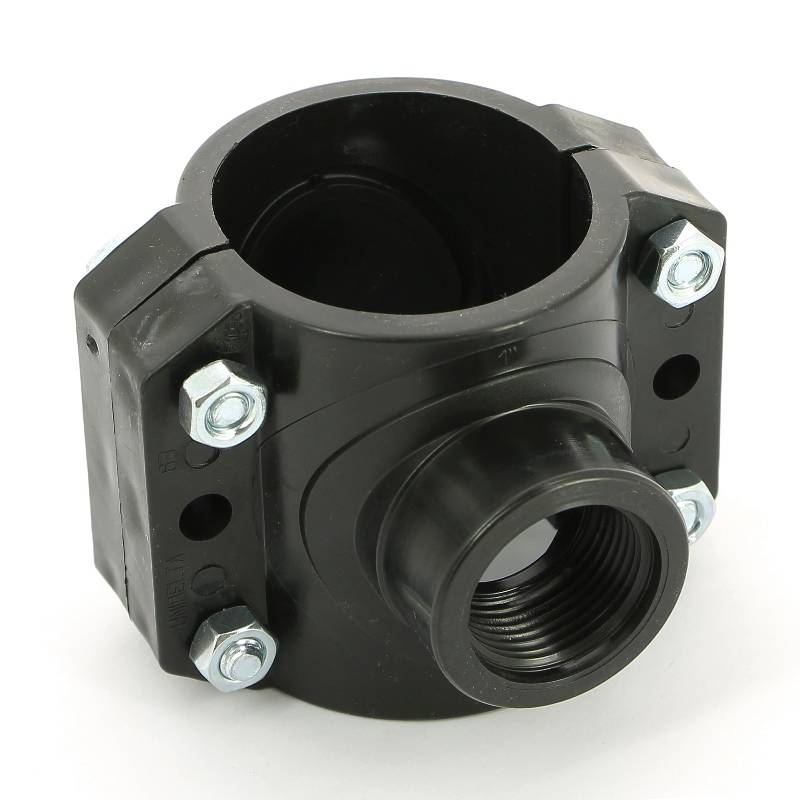 Седловая врезка Unidelta 63х1 4 болта для труб ПНД 1019063004