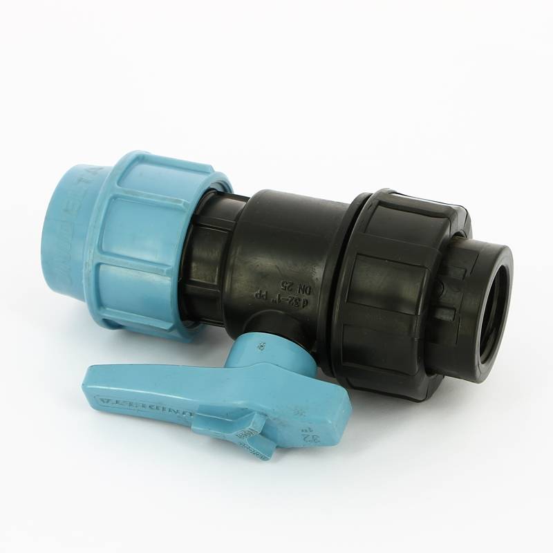 Кран шаровый компрессионный Unidelta 32x1 ПНД 1071032004001