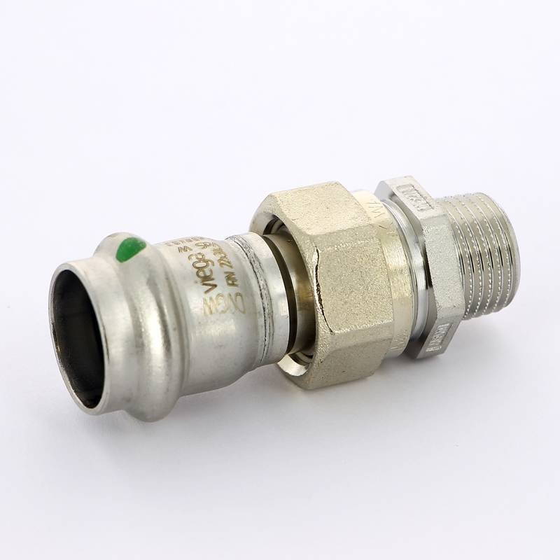 Муфта разъемная Viega Sanpress Inox 22x1/2 пресс-НР нержавеющая сталь 438296