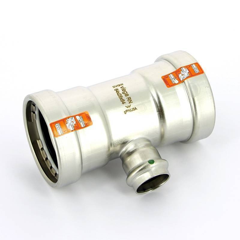 Тройник пресс нержавеющая сталь Viega Sanpress Inox XL 64х28х64 мм 578060