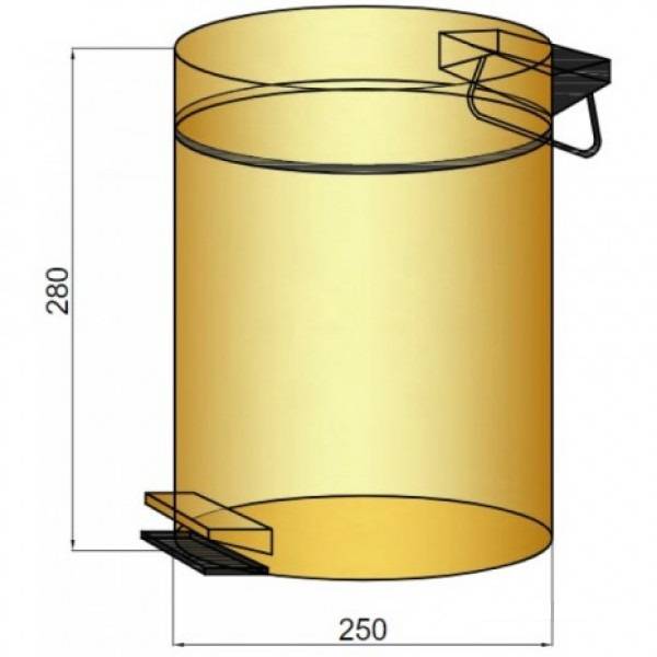 Ведро мусорное напольное Boheme Imperiale золото 10426