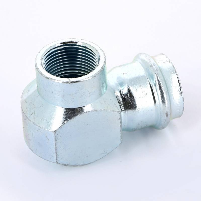 Угольник переходной Viega Prestabo 90° 28х3/4 пресс-В оцинкованная сталь 601294