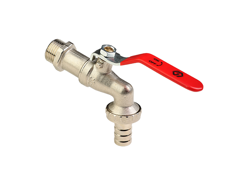 Кран шаровый водоразборный MVI 1/2 латунный рычаг BV.821.04