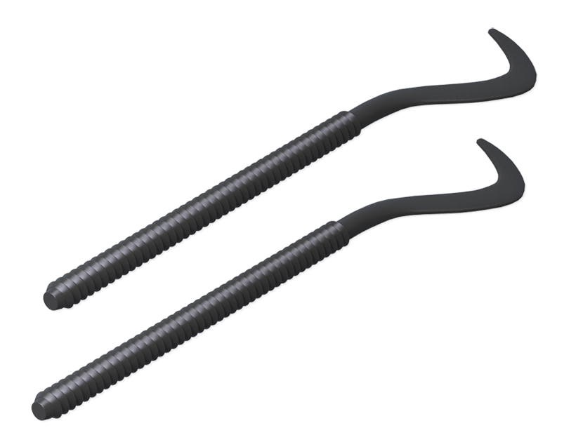 Комплект плоских кронштейнов для радиаторов Royal Thermo 7,2х170 мм черный НС-1066204