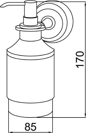 Дозатор для жидкого мыла подвесной Boheme Imperiale золото 10418