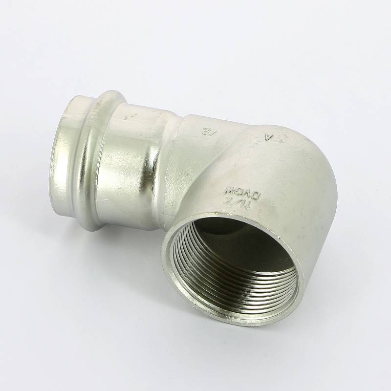 Угольник переходной Viega Sanpress Inox 90° 42х1 1/2 пресс-В компактный нержавеющая сталь 437060