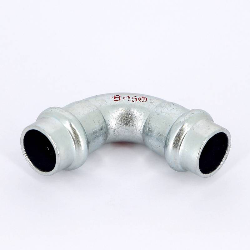 Угольник 90° пресс IBP >B< Press Carbon 15 мм стальной оцинкованный PC5002 0150000