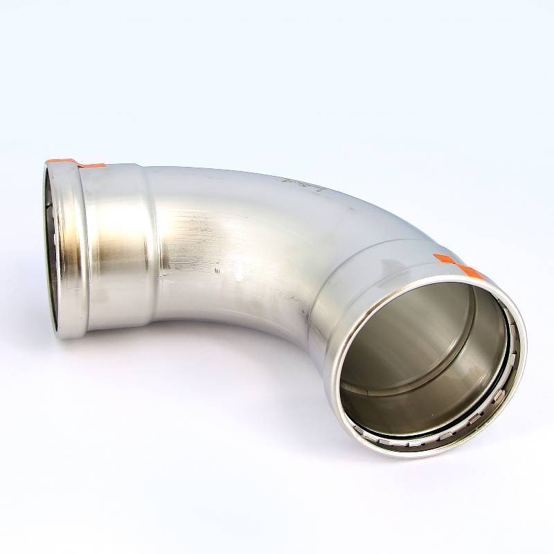 Отвод пресс 90° Viega Sanpress Inox нержавеющая сталь 108 мм 482619