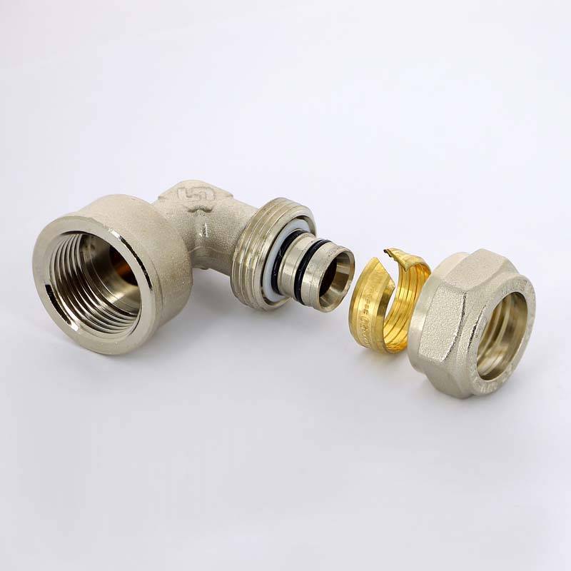 Угольник обжимной Uni-Fitt никелированный 20х3/4 ВР 664N7300