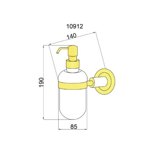 Дозатор для жидкого мыла подвесной Boheme Murano хром 10912-W-CR