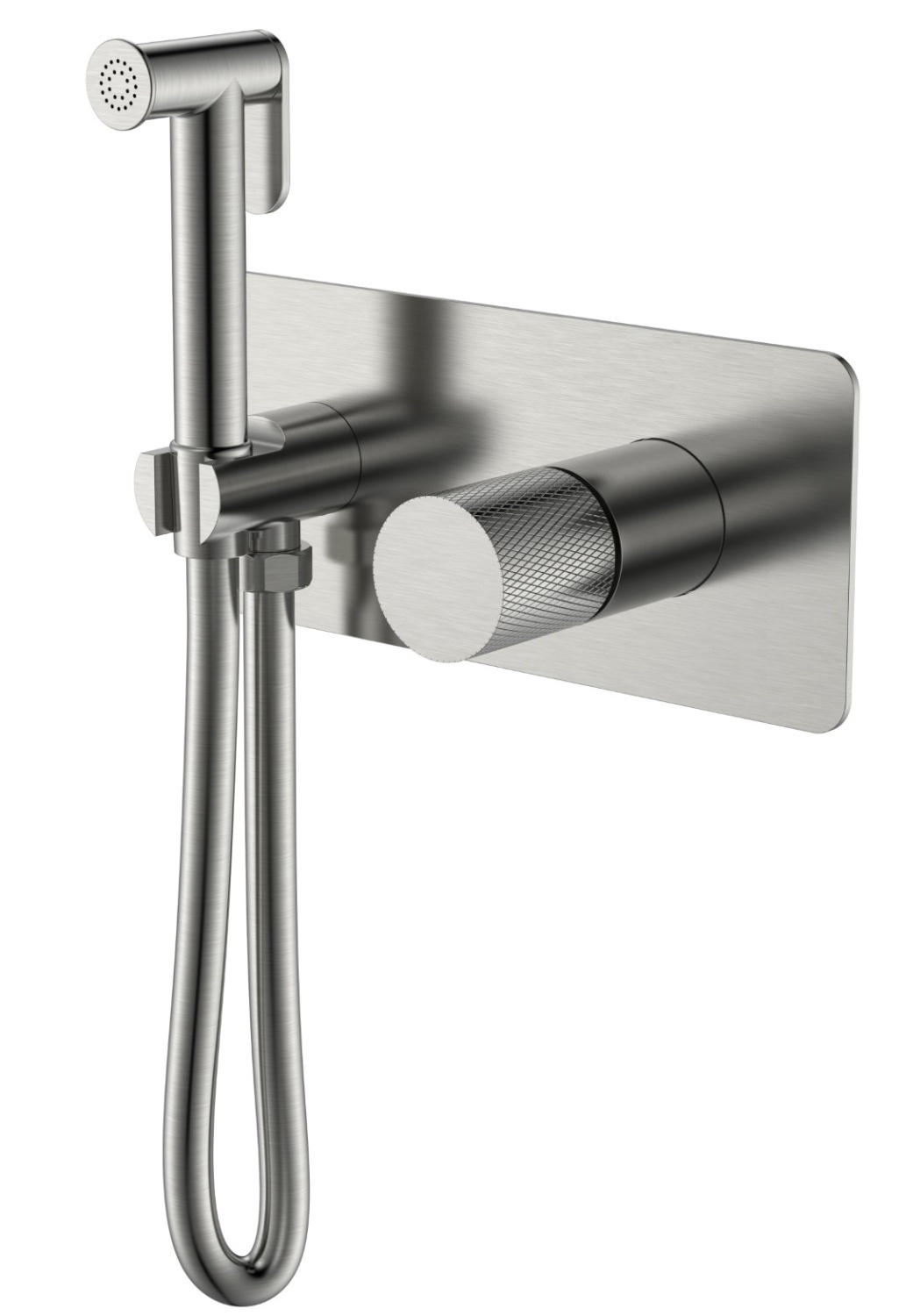 Гигиенический душ со смесителем Boheme Stick Touch встраиваемый матовый никель 127-NB.2