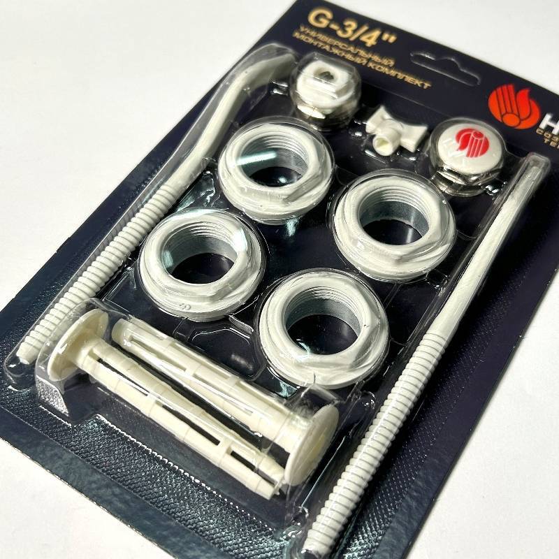 Комплект для подключения радиаторов Zehnder HRZ 3/4 (2 кронштейна) RAL 9010 MK NRZ 3/4