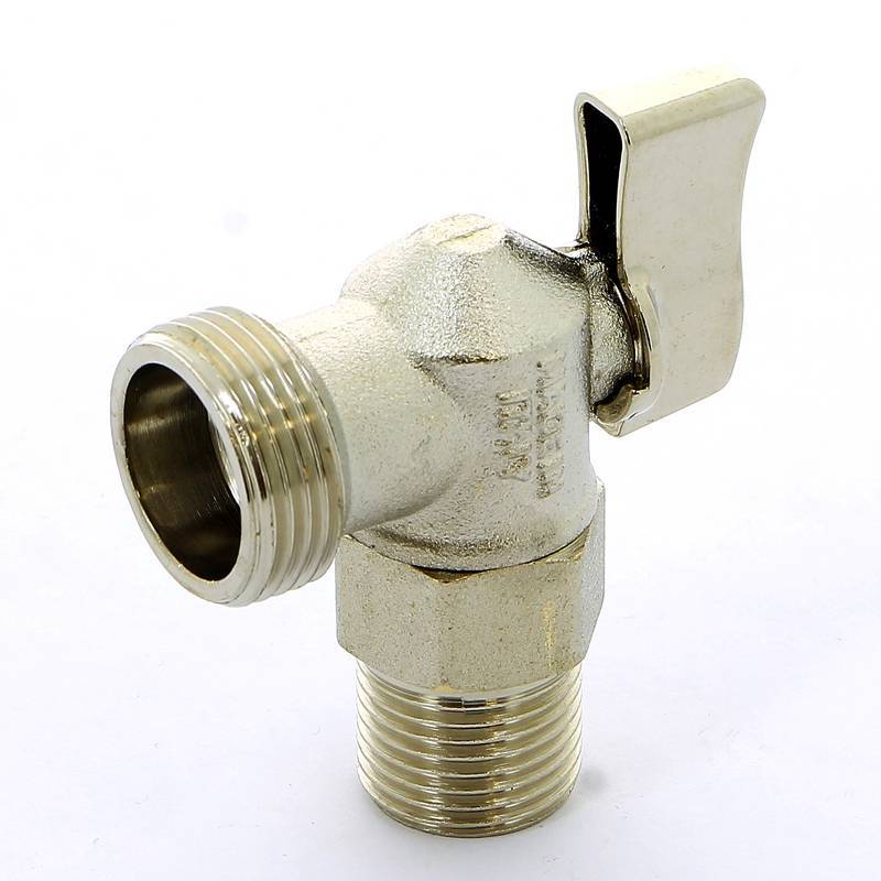 Кран шаровой для стиральной машины ITAP никелированный 1/2х3/4 дюйма 392 1/2