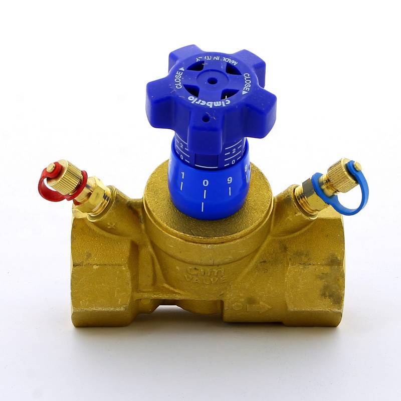 Клапан балансировочный ручной Cimberio CIM 787OT 1 1/4 ВВ с 2 ниппелями CIM 787OT 1 1/4