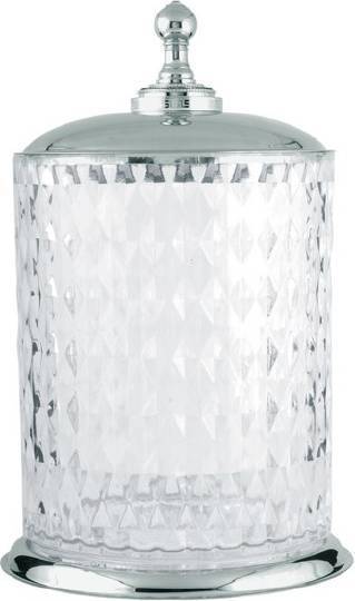 Мусорное ведро напольное Boheme Brillante 21х21х30.5 см хром 10451