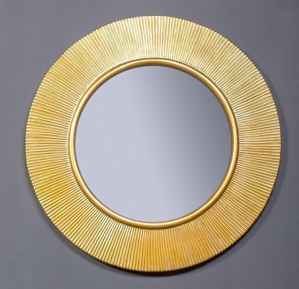 Зеркало круглое подвесное Boheme NeoArt 82х5х82 см золото 528-G light