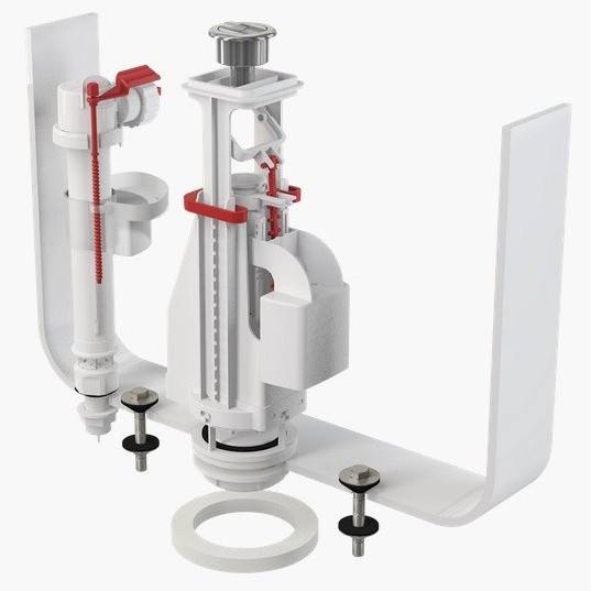 Выпускной комплект Alcaplast Aquatic с двойной кнопкой и впускным механизмом A17 1/2 хром SA08AS 1/2