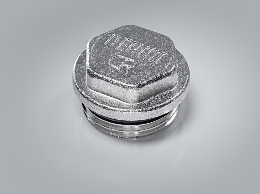 Заглушка латунная REHAU G1 никелированная 12084411001