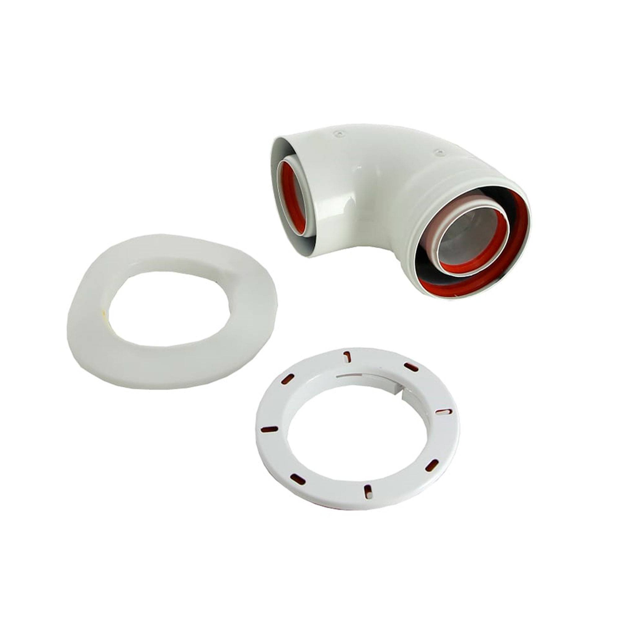 Колено коаксиальное BAXI 60/100 90° фланцевое соединение KHG71405961